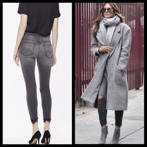 MOTHER ~ Swooner Dagger Ankle Fray Lace Distressed Jeans High Waist ~ Sz 29